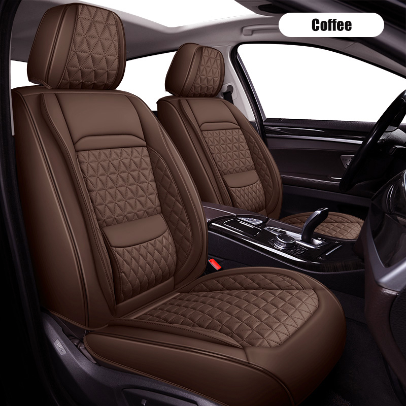 مجموعة كاملة من أغطية مقاعد ال - مراجعة Leather Car Seat Covers Full Set Universal وسعره