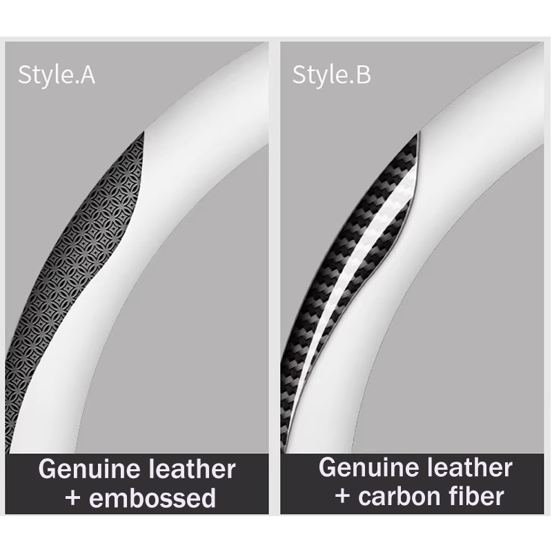 غطاء عجلة قيادة جلدي للسيارة ج - مراجعة Car Steering Wheel Cover Anti Slip Breathable وسعره