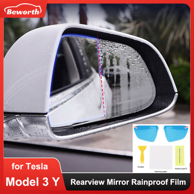 2 قطعة مرآة الرؤية الخلفية غير - مراجعة Anti Glare Car Rearview Mirror Film وسعره