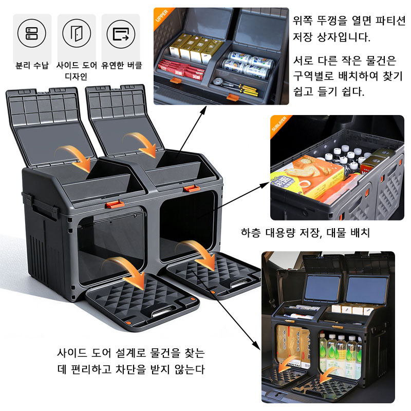 صندوق تخزين محسّن مائل لصندوق  - مراجعة Car Trunk Organizer Foldable Storage Box وسعره