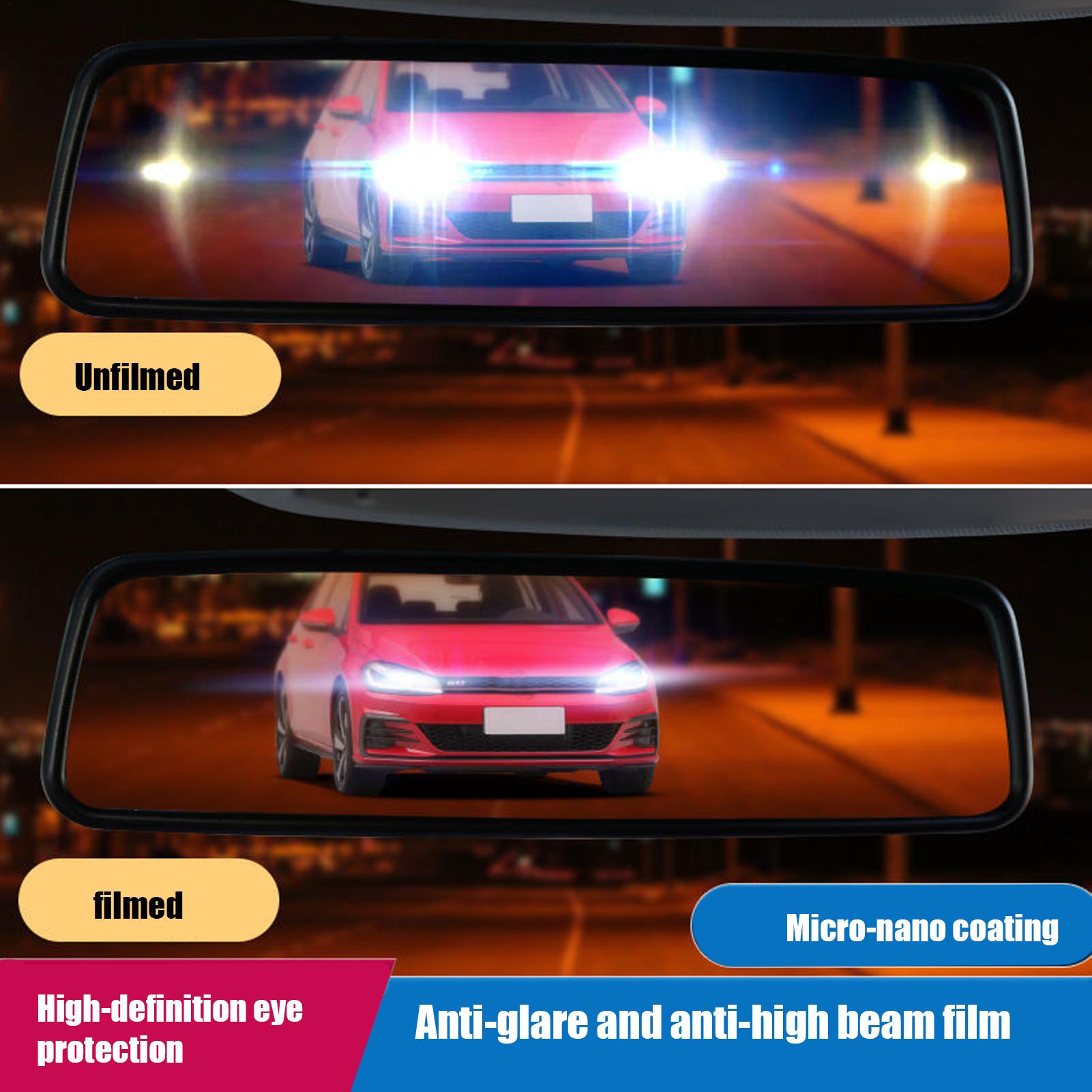 ملصق مضاد للوهج لمرآة السيارة  - مراجعة Anti Glare Car Rearview Mirror Film وسعره