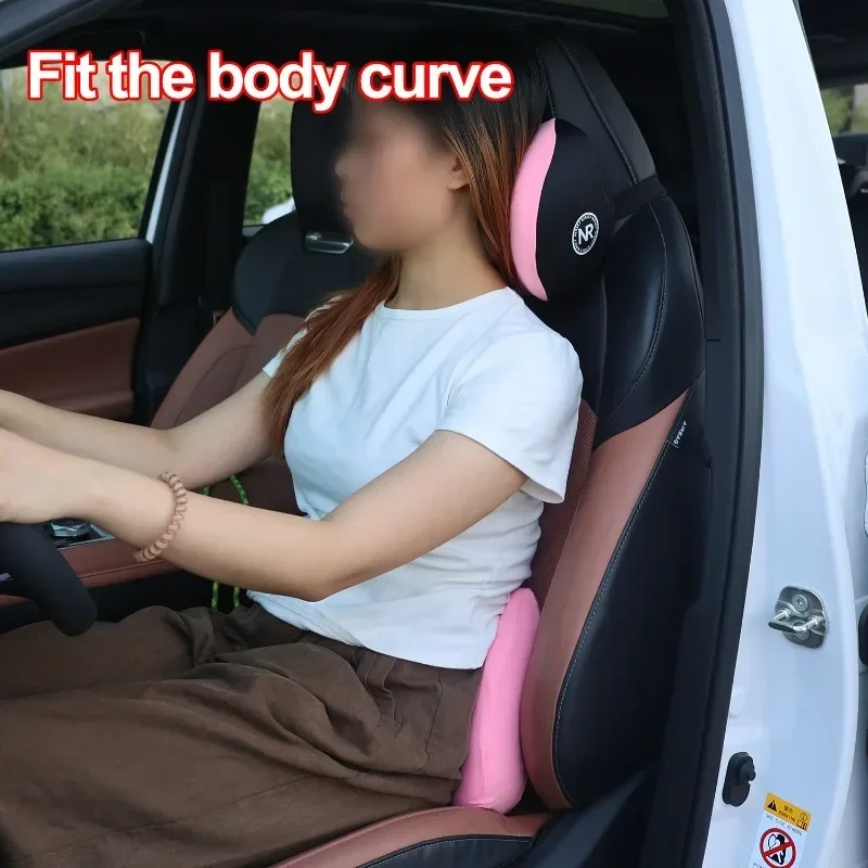 لراحة القيادة، وسادة للرقبة ال - مراجعة Memory Foam Car Neck Pillow Lumbar Support وسعره