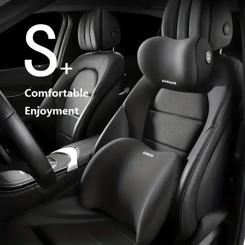 لراحة القيادة، وسادة للرقبة ال - مراجعة Memory Foam Car Neck Pillow Lumbar Support وسعره